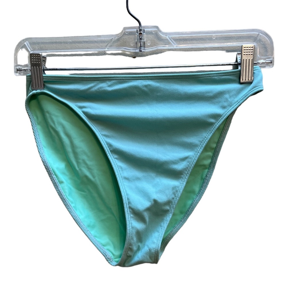 Lovers and Friends mint green slim ribbed high waisted bikini bottom size small
